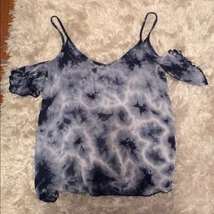 off the shoulder tie dye top
